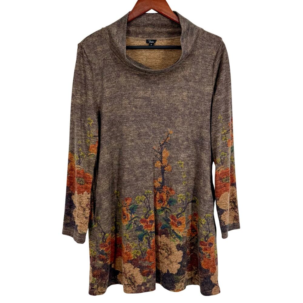 Shana Sz Medium Wearable Art Fall Autumn Thanksgiving Blouse Shirt Top Unique